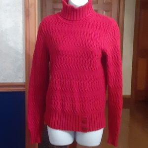 Ann Taylor Loft dark red turtleneck sweater